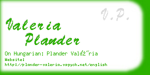 valeria plander business card